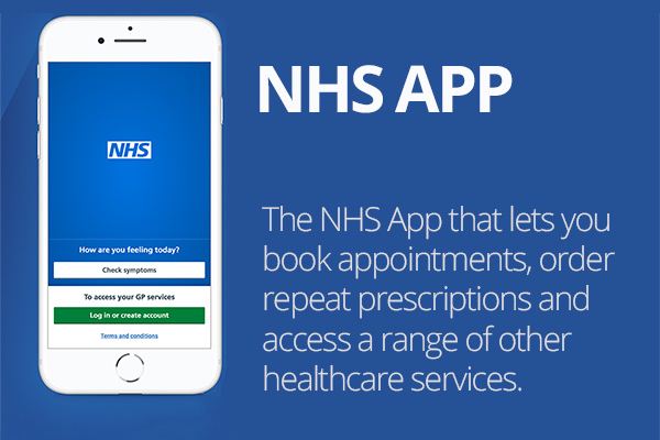 NHS App.  Full text from image below